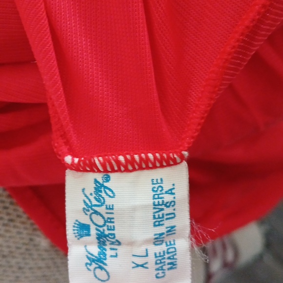 Nancy King red robe and long sleeve nightgown honeymoon vacation romance SZ XL - Picture 13 of 13